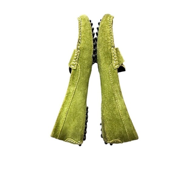 MANOLO BLAHNIK Roadster Green Suede Driving Loafers Mocs Terry Lined Sz 37 - Picture 8 of 9